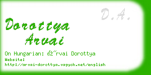 dorottya arvai business card